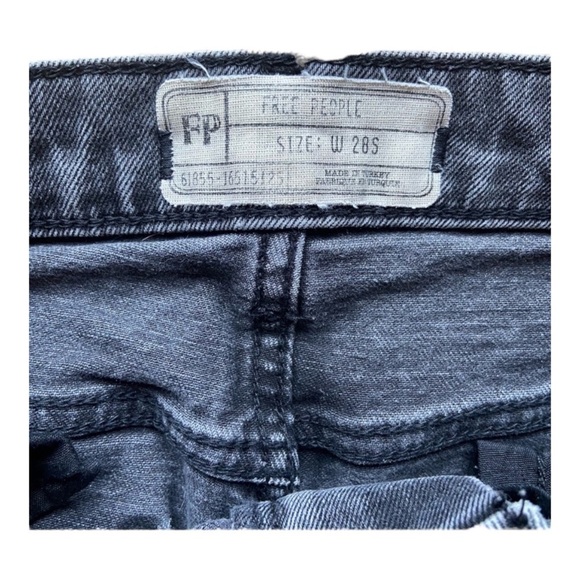 Free People Girlfriend Straight Leg Jeans in Washed Black - Picture 3 of 9